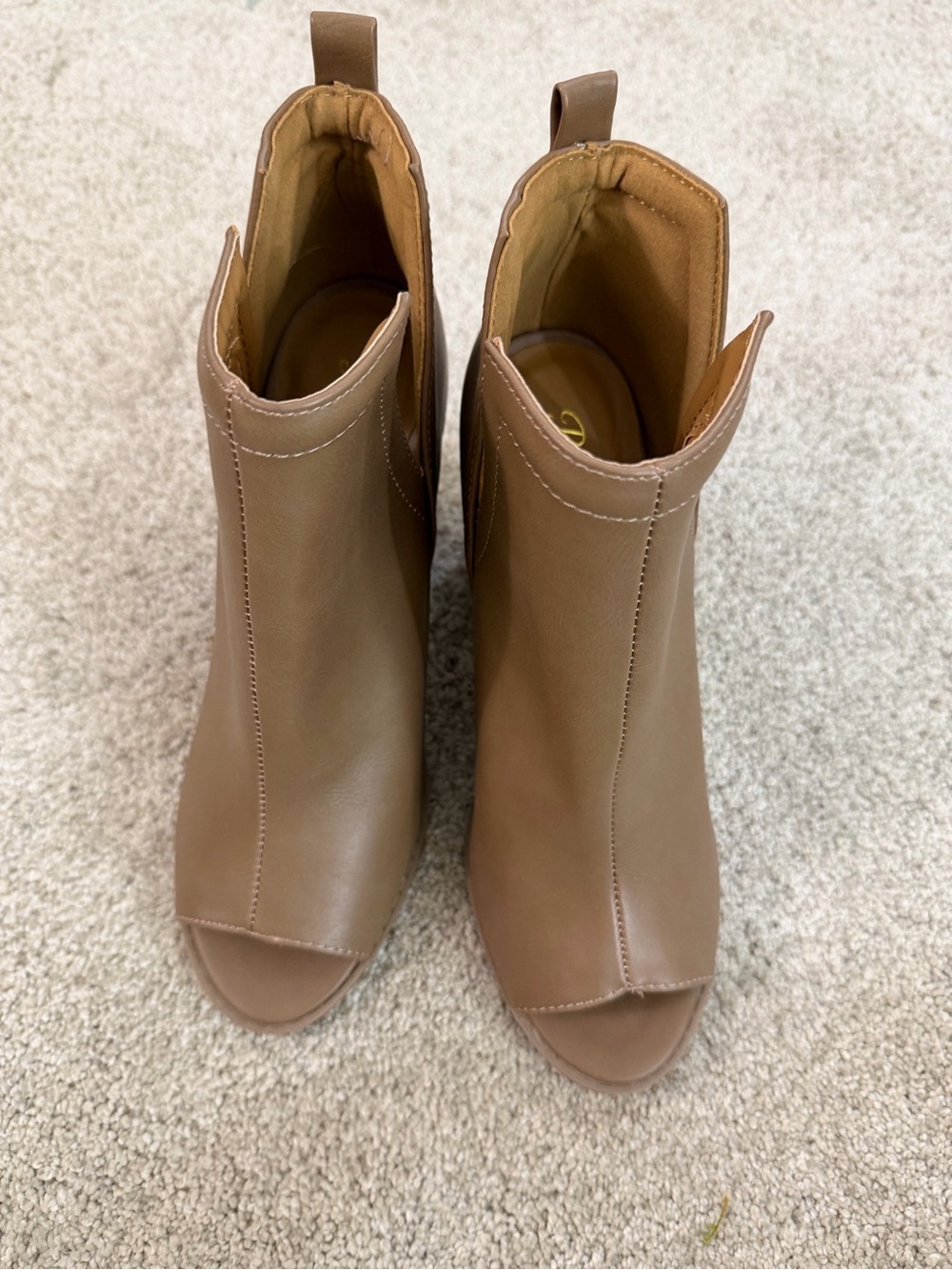 Pink Lily open toe ankle booties